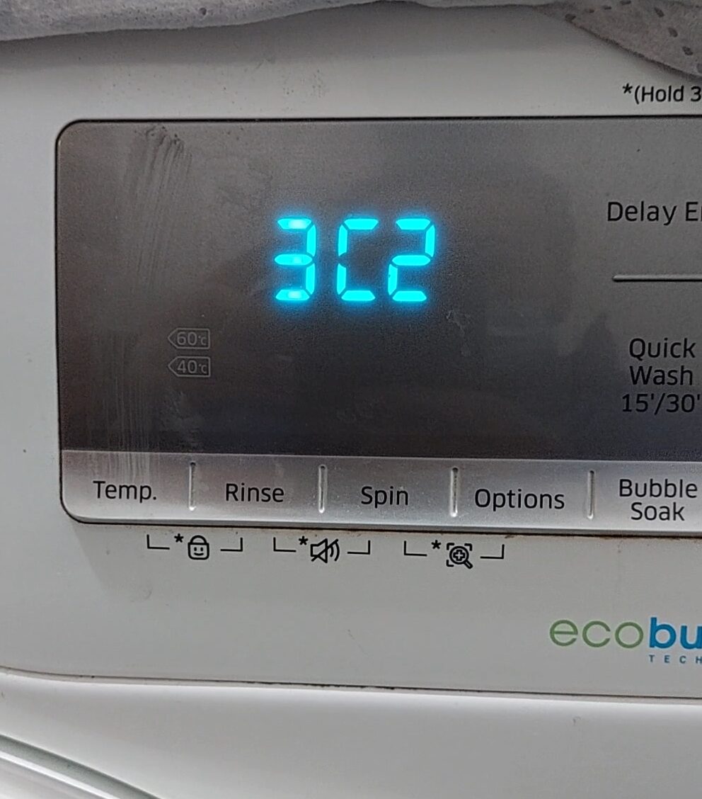  علت ارور 3C2 و 3E2 در لباسشویی سامسونگ 